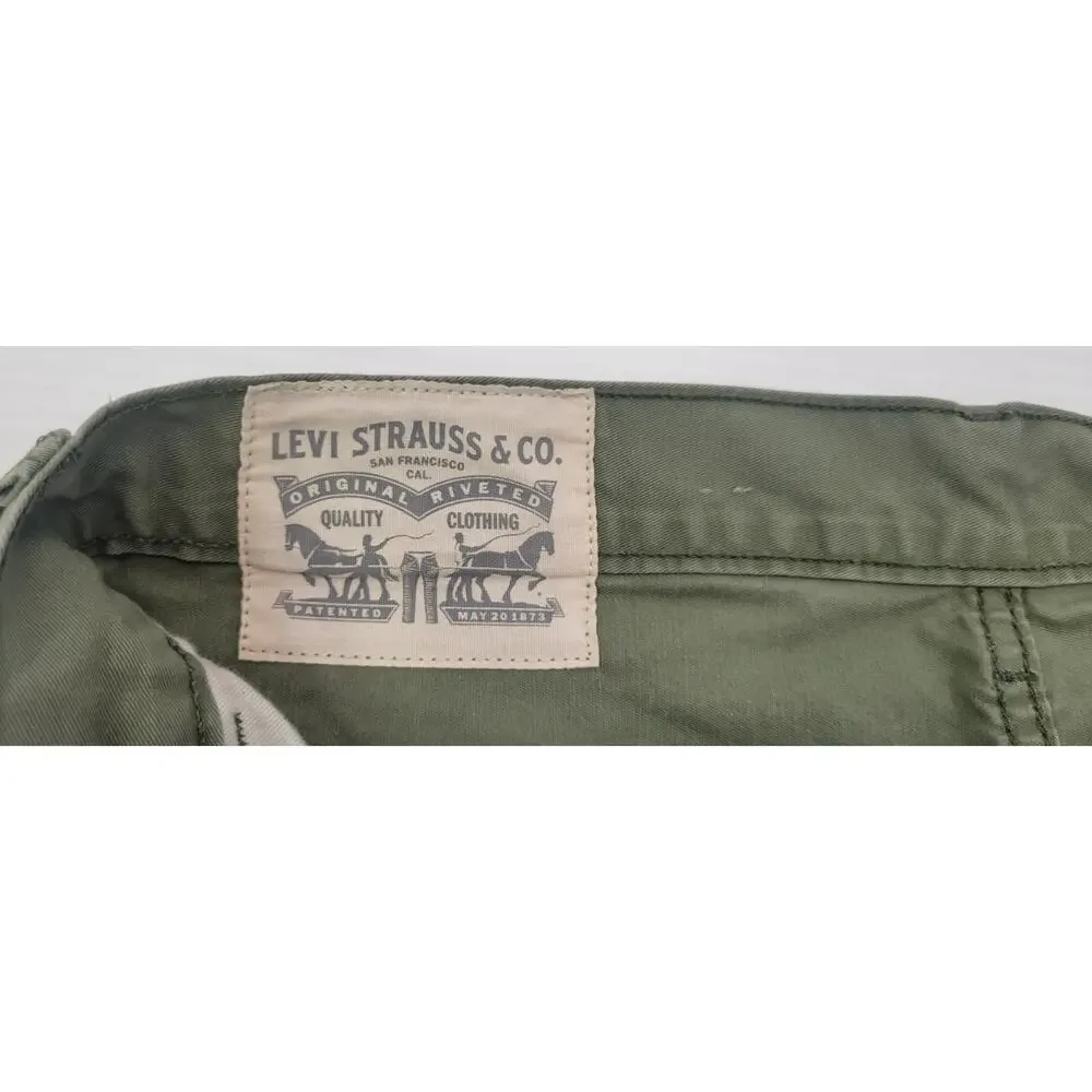 F8) Levi’s Strauss & Co. Men Olive Green Khaki Jeans Cotton 33x30